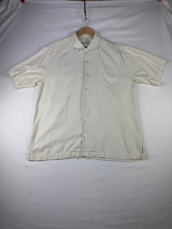Tommy Bahama Other - Tommy Bahama 100% Silk White Short Sleeve Button Down Shirt Men’s Size L